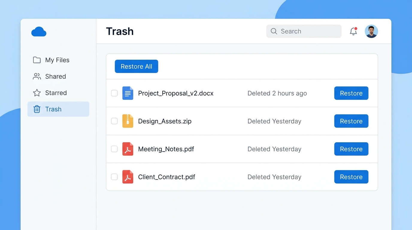 クラウドストレージの誤削除対策：ゴミ箱・ファイル復元機能を徹底解説 - HStorage