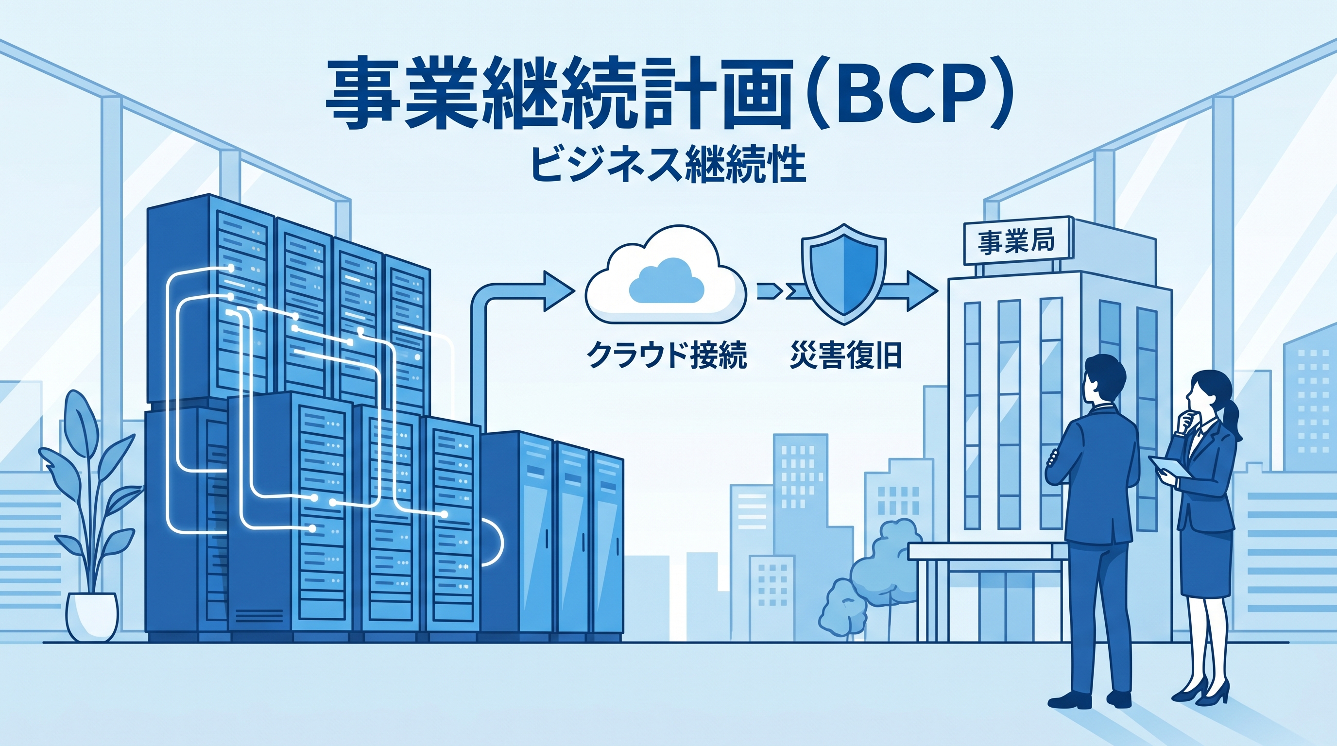BCPとクラウドストレージの概念図